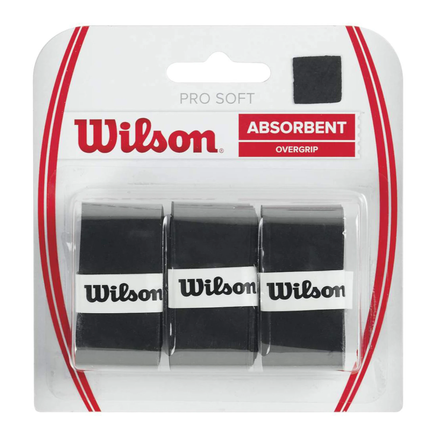 Wilson Soft Overgrip 3er Pack - Schwarz