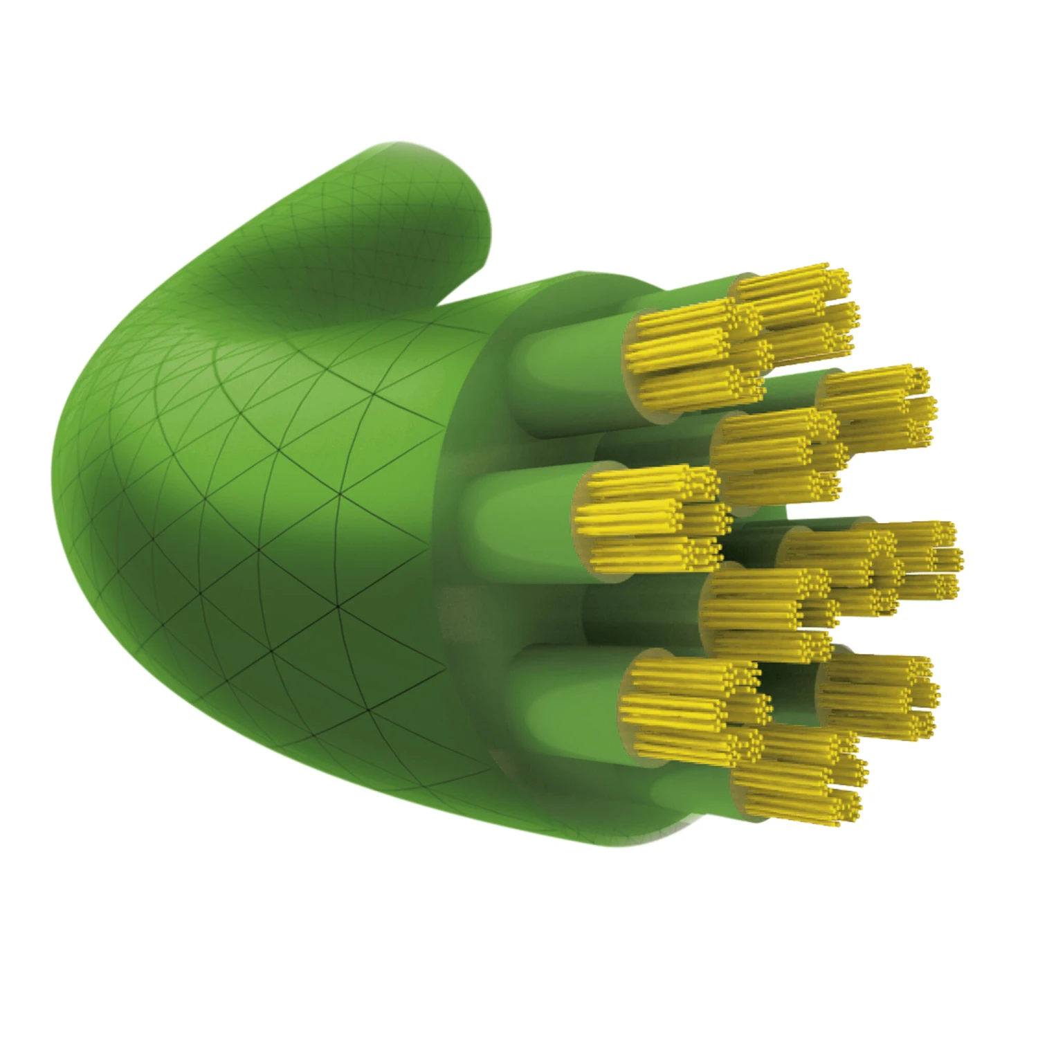 TECNIFIBRE 305 Squash Saitenset 10m - Neongrün – Bild 2