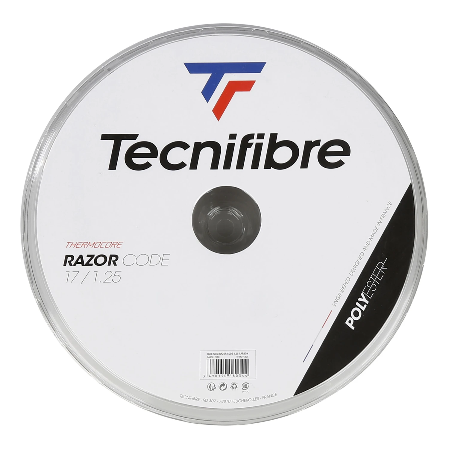TECNIFIBRE Razor Code 200m Saitenrolle - Grau