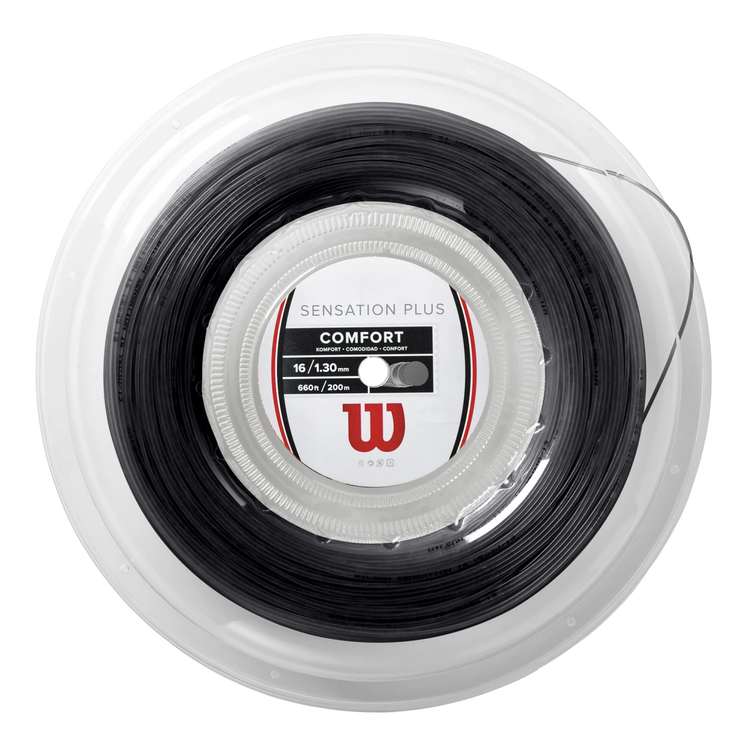 Wilson Sensation Plus Saitenrolle 200m - Schwarz