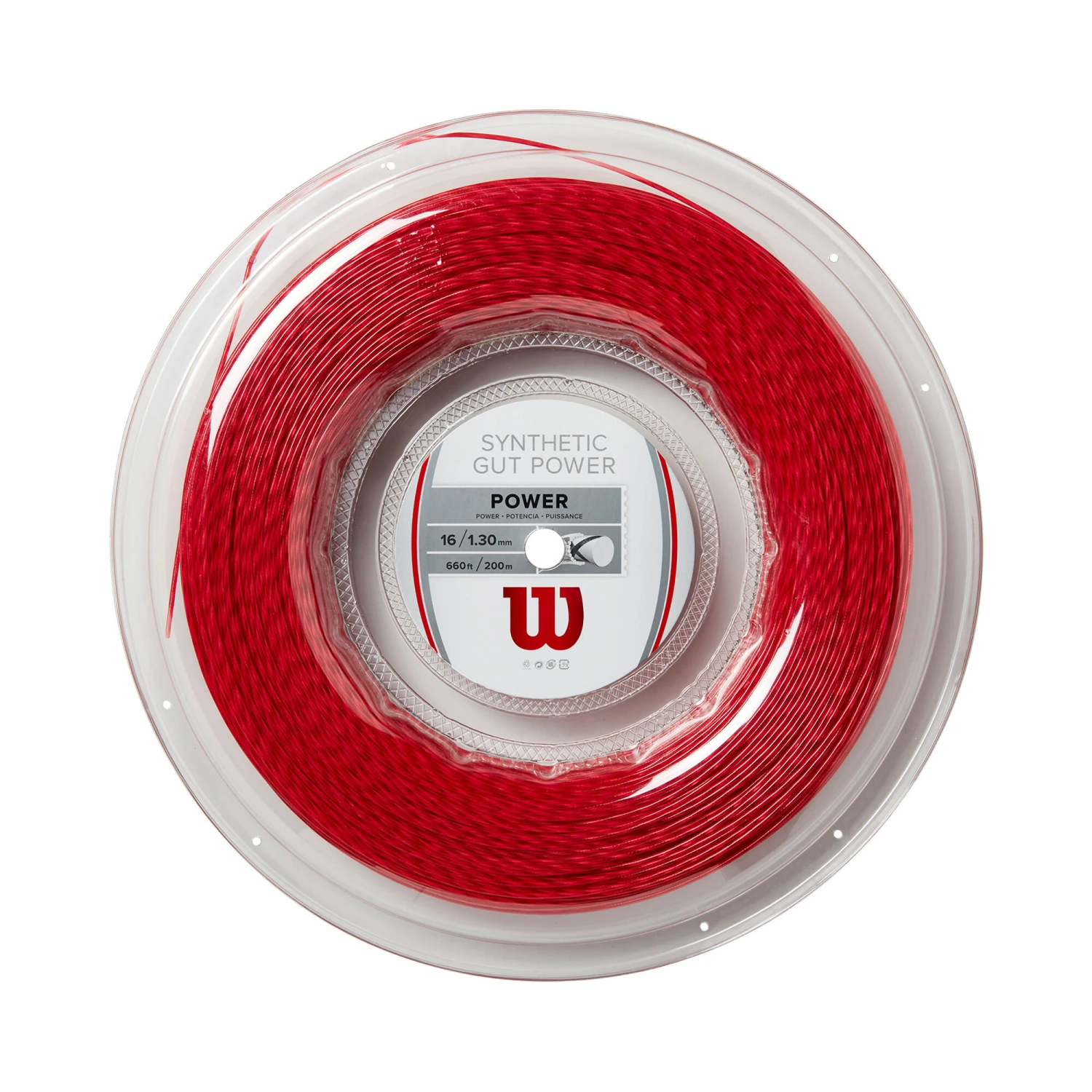 Wilson Synthetic Gut Power Saitenrolle 200m - Rot