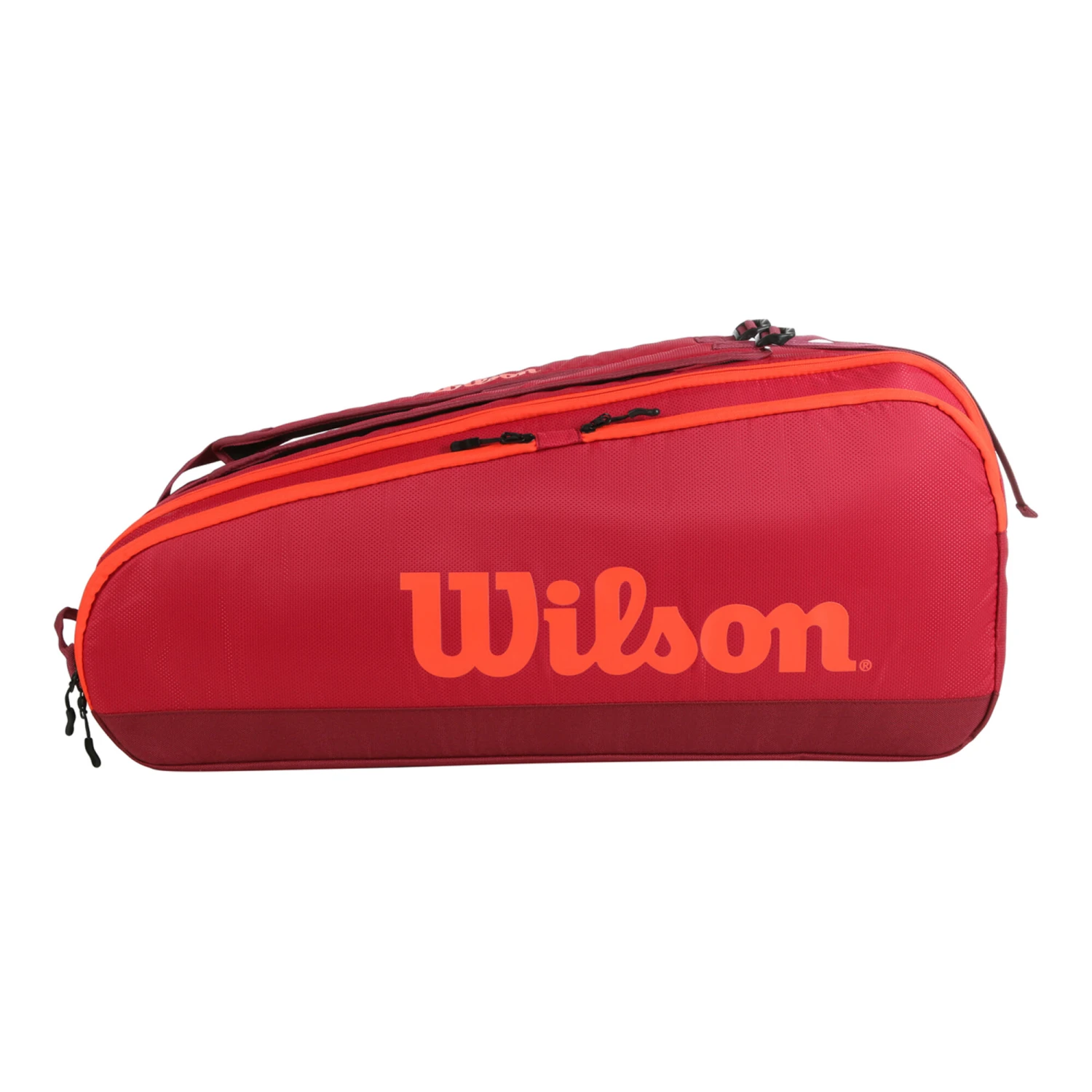 Wilson Tour Schlägertasche 12er - Dunkelrot, Orange – Bild 2