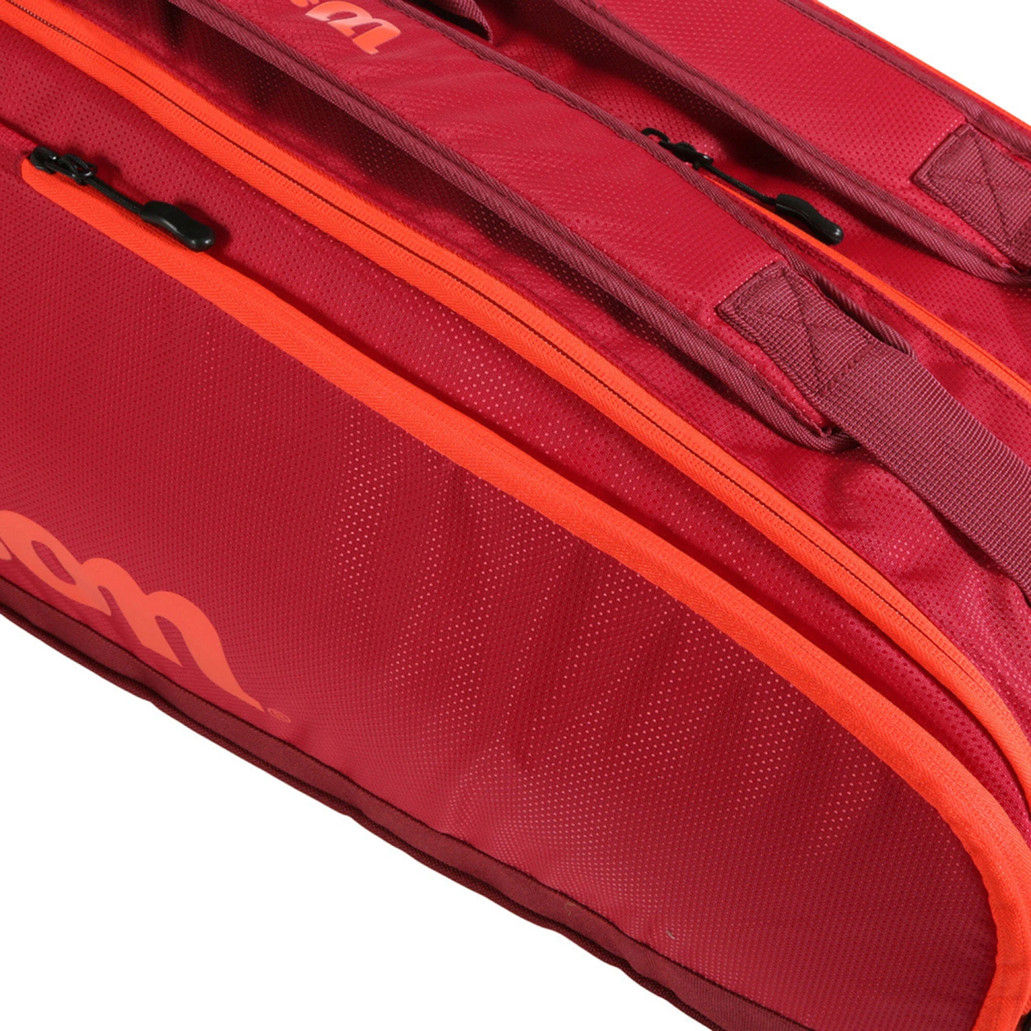 Wilson Tour Schlägertasche 12er - Dunkelrot, Orange