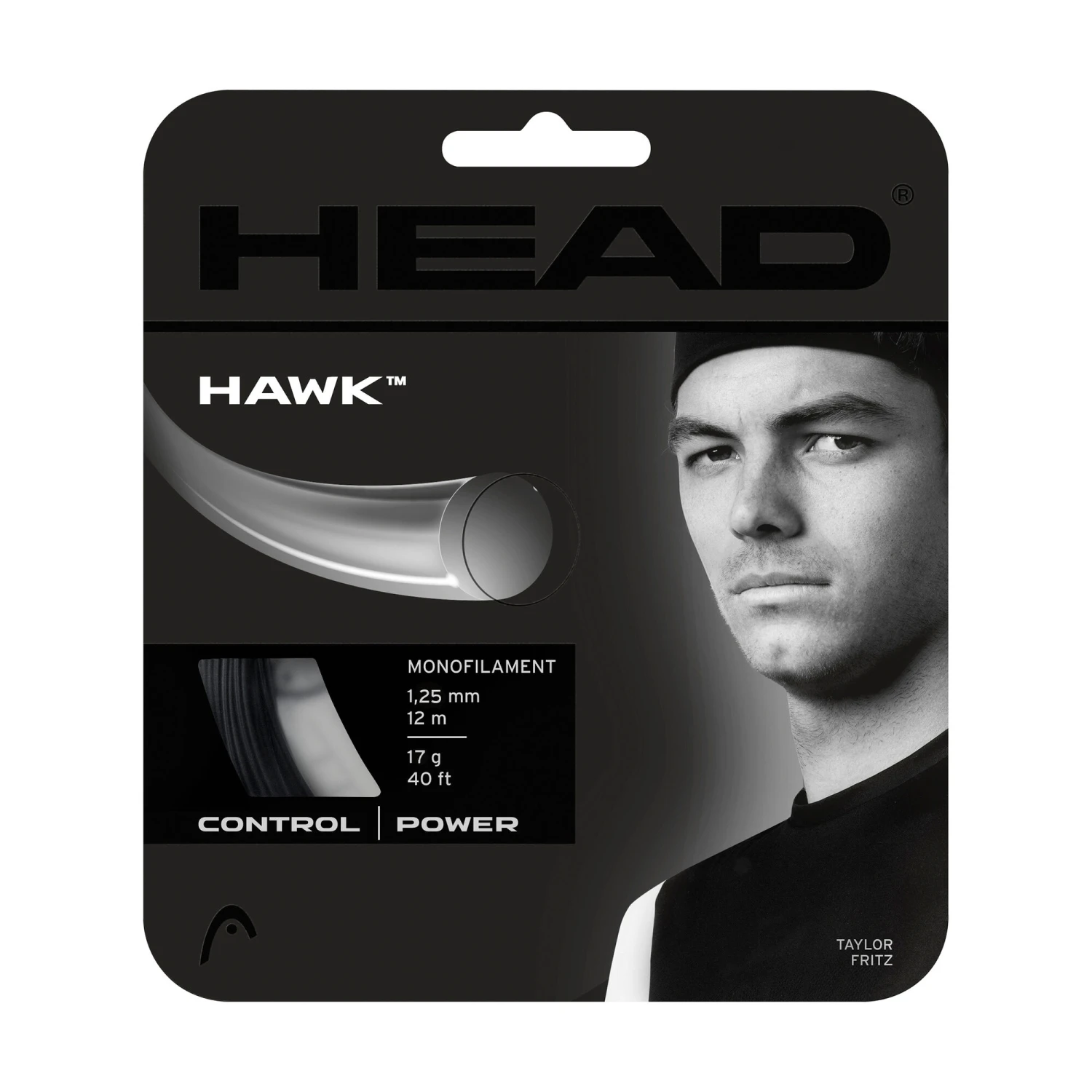 Head Hawk Saitenset 12m - Schwarz