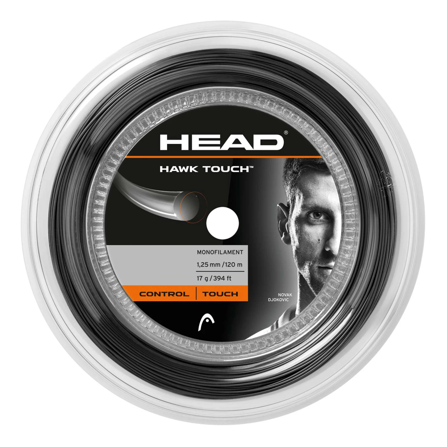 Head Hawk Touch Saitenrolle 200m - Anthrazit