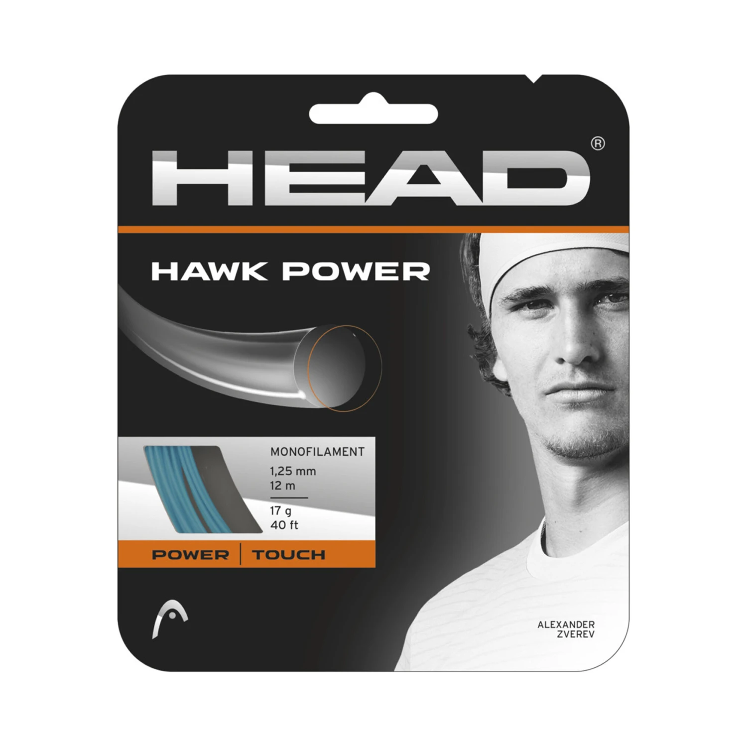 Head Hawk Power Saitenset 12m - Anthrazit