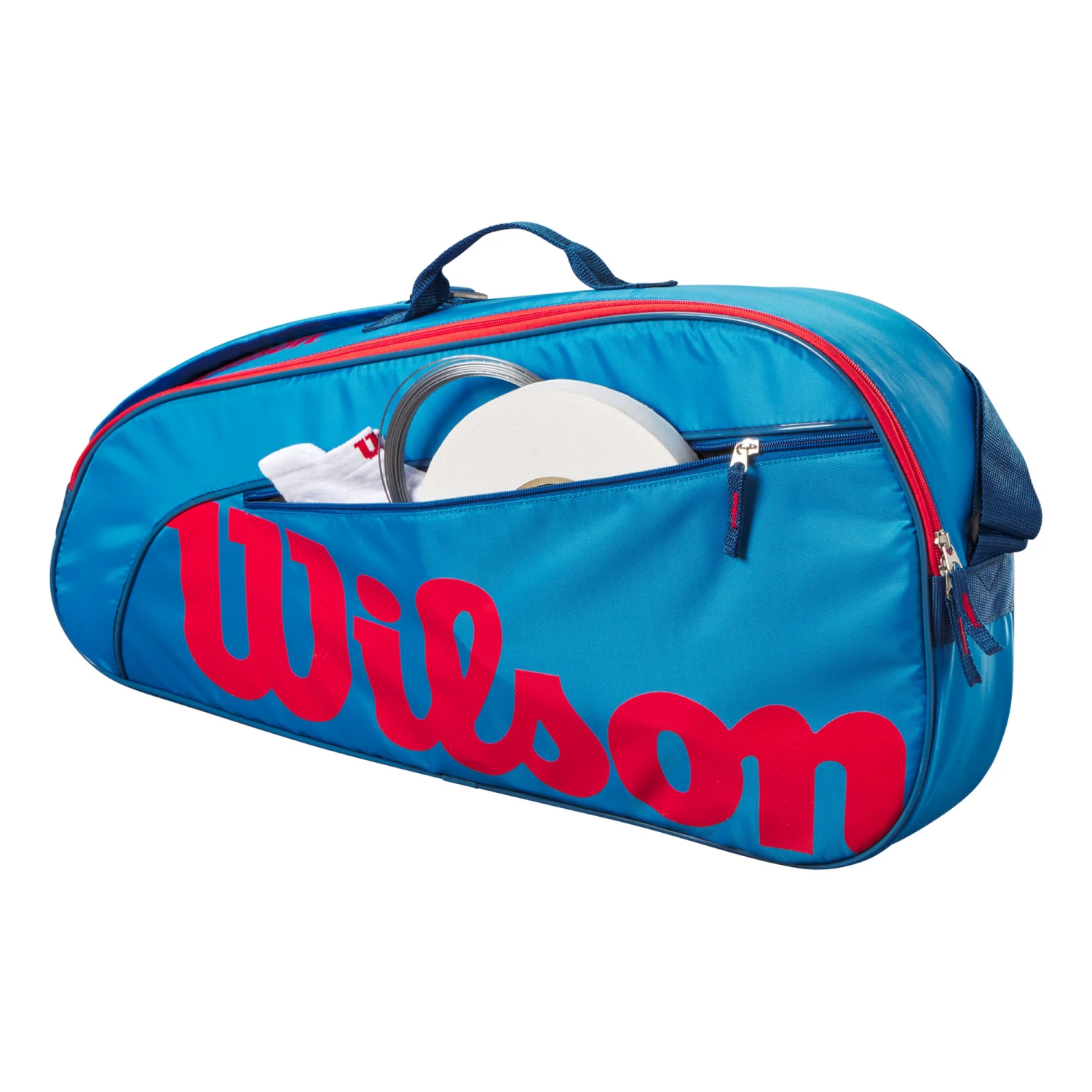 Wilson Junior Schlägertasche 3er - Blau, Orange – Bild 4